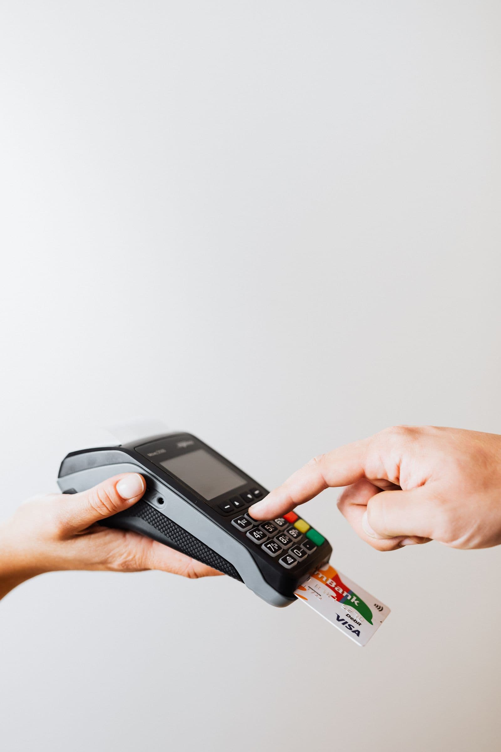 Tapping a card to pay on a point-of-sale terminal
